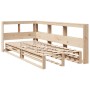 Cama con estantería sin colchón madera maciza de pino 90x190 cm