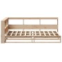 Cama con estantería sin colchón madera maciza de pino 90x190 cm