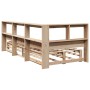 Cama con estantería sin colchón madera maciza de pino 90x190 cm
