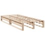 Cama con estantería sin colchón madera maciza de pino 90x190 cm