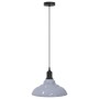 Lámpara colgante regulable en altura E27 gris brillante Ø 31cm