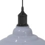 Lámpara colgante regulable en altura E27 gris brillante Ø 31cm