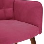 Sillón de relax de terciopelo rojo vino tinto