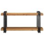 Estante de pared madera maciza de acacia 90x33x45 cm