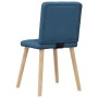 Sillas de comedor 2 unidades tela azul