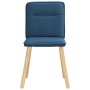 Sillas de comedor 2 unidades tela azul