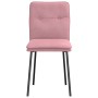 Sillas de comedor 2 unidades terciopelo rosa
