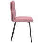 Sillas de comedor 2 unidades terciopelo rosa