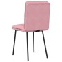 Sillas de comedor 2 unidades terciopelo rosa
