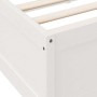 Cama con estantería sin colchón madera maciza blanca 100x200 cm