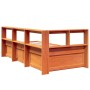 Sofá con estantería sin colchón madera maciza marrón 90x200 cm