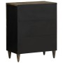 Aparador de madera maciza de mango 60x33x75 cm