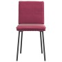 Sillas de comedor 2 unidades terciopelo rojo tinto