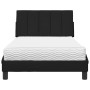 Cama con colchón tela negro 100x200 cm