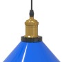 Lámpara colgante regulable en altura E27 oscuro brillante Ø22cm