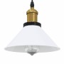 Lámpara colgante regulable altura E27 blanco brillante Ø 22cm