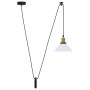 Lámpara colgante regulable altura E27 blanco brillante Ø 22cm