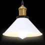 Lámpara colgante regulable altura E27 blanco brillante Ø 22cm