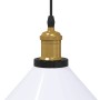 Lámpara colgante regulable altura E27 blanco brillante Ø 22cm