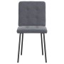 Sillas de comedor 4 unidades terciopelo gris oscuro