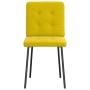 Sillas de comedor 4 unidades terciopelo amarillo