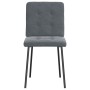 Sillas de comedor 6 unidades terciopelo gris oscuro