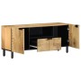 Mueble de TV marrón 105x33x46 cm madera maciza mango