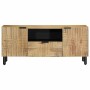 Mueble de TV marrón 105x33x46 cm madera maciza mango