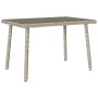 Mesa centro jardín rectangular gris claro 60x40x37 cm