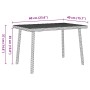 Mesa centro jardín rectangular gris claro 60x40x37 cm