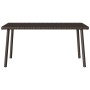 Mesa centro jardín rectangular marrón 80x40x37 cm