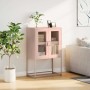 Aparador de acero rosa 68x39x107 cm