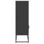 Aparador de acero negro 68x39x123 cm