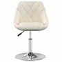 Sillas de comedor giratorias 2 uds terciopelo crema