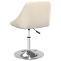 Sillas de comedor giratorias 2 uds terciopelo crema