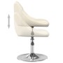 Sillas de comedor giratorias 2 uds terciopelo crema