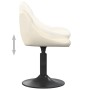 Sillas de comedor giratorias 2 uds terciopelo crema