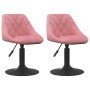 Sillas de comedor giratorias 2 unidades terciopelo rosa