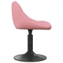 Sillas de comedor giratorias 2 unidades terciopelo rosa