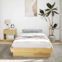 Estructura de cama sin colchón 100x200cm madera maciza de roble