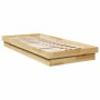 Estructura de cama sin colchón 100x200cm madera maciza de roble