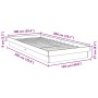 Estructura de cama sin colchón 100x200cm madera maciza de roble