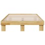 Estructura de cama sin colchón 120x200 cm madera maciza roble