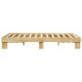 Estructura de cama sin colchón 120x200 cm madera maciza roble