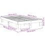 Estructura de cama sin colchón 120x200 cm madera maciza roble