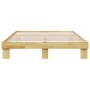 Estructura de cama sin colchón 135x190 cm madera maciza roble