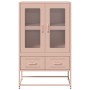 Aparador de acero rosa 68x39x111,5 cm
