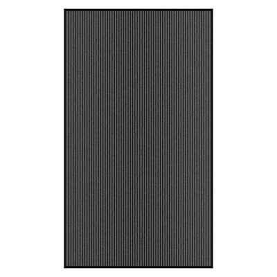 Felpudo a rayas negro y gris 115x200 cm