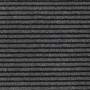 Felpudo a rayas negro y gris 115x200 cm