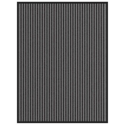 Felpudo a rayas negro y gris 90x120 cm